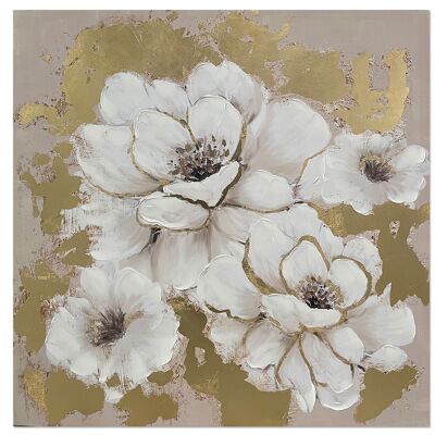 PAINTED CANVAS PICTURE FLOWERS HM402336