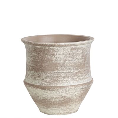 GRAY CERAMIC POT COVER HM32346