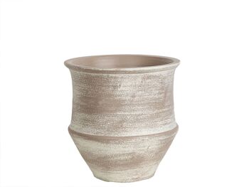 COUVERCLE-POT CERAMIQUE GRIS 24X24X24CM HM32346