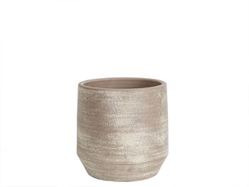 COUVERCLE-POT CERAMIQUE GRIS 24X24X24CM HM32349