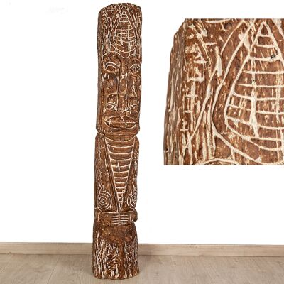 TRIBAL HOLZFUSSSKULPTUR 30X35X180CM HM472352