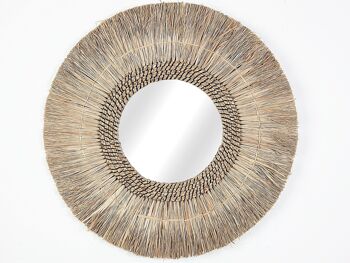 MIROIR FIBRE NATURELLE NATUREL 70X3X70CM HM472234 1