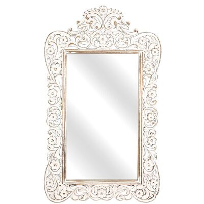 OPEN WOODEN MIRROR WITH COVER 68X5X114CM HM302304