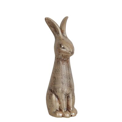 FIGURINE DE LAPIN RUSTIQUE EN CÉRAMIQUE 13X15X40CM HM32367