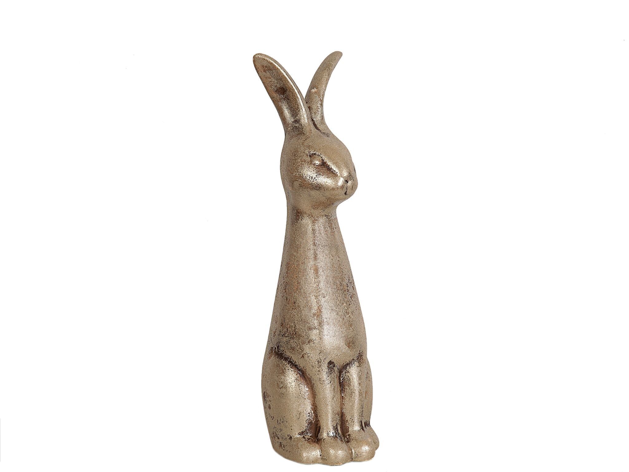 FIGURINE DE LAPIN RUSTIQUE EN CÉRAMIQUE HM32368