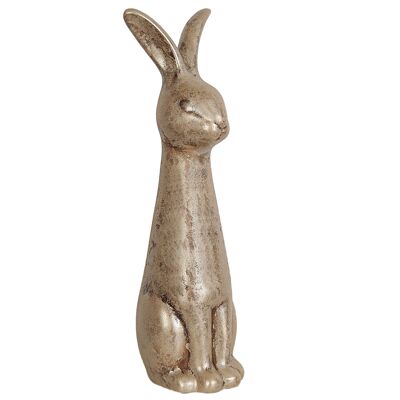 FIGURINE DE LAPIN RUSTIQUE EN CÉRAMIQUE HM32369