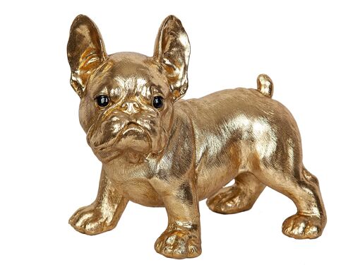 FIGURA PERRO RESINA DORADO 31X22X29CM HM192311