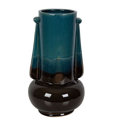 BLAU/SCHWARZE KERAMIKVASE HM22349