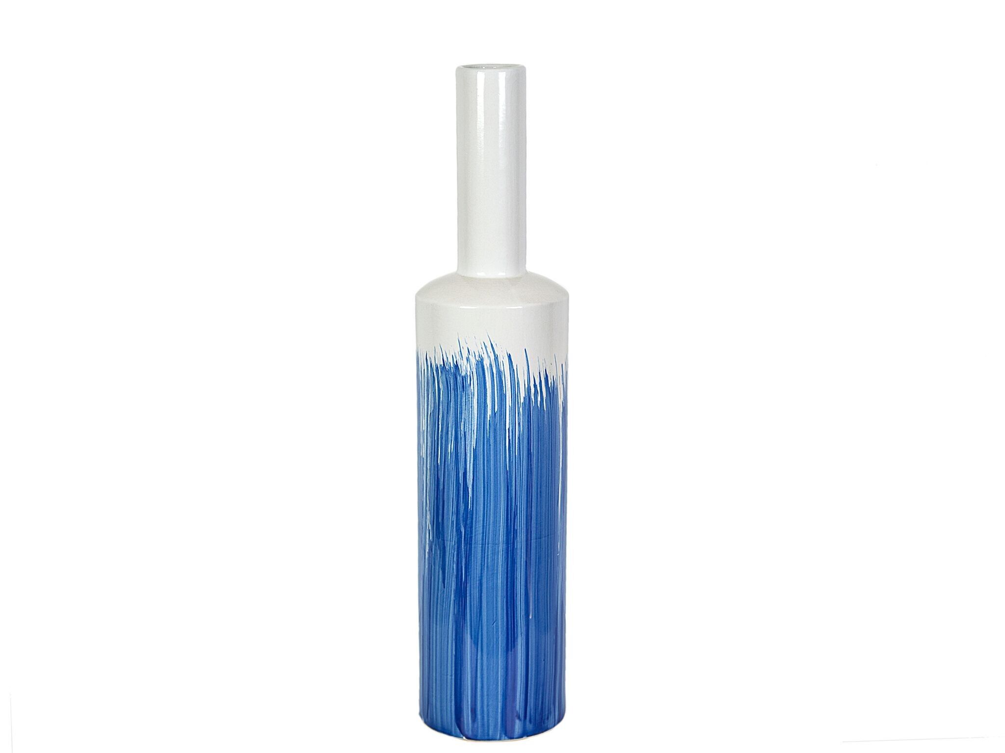 VASE CÉRAMIQUE BLEU BLANC HM22321