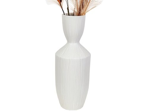 FLORERO CERAMICA BLANCO MATE 24X24X60CM HM22307