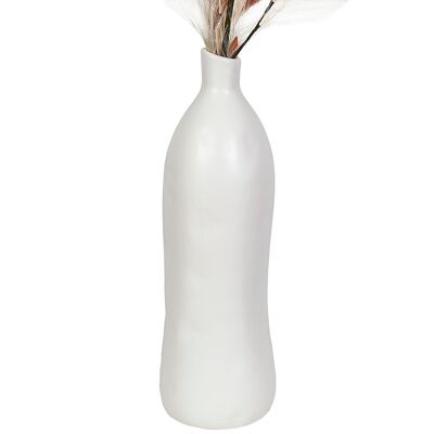 VASE CÉRAMIQUE BLANC MAT HM22311