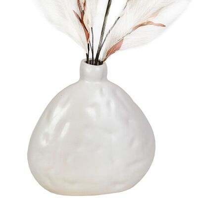 MATT WHITE CERAMIC VASE 30X30X30CM HM22312