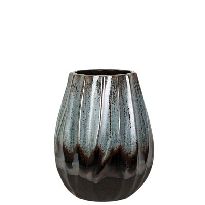 VASE ONDULÉ EN CÉRAMIQUE BICOLORE HM32378