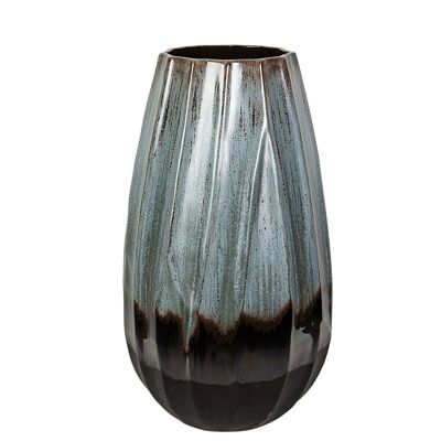 VASE ONDULÉ EN CÉRAMIQUE BICOLORE HM32380