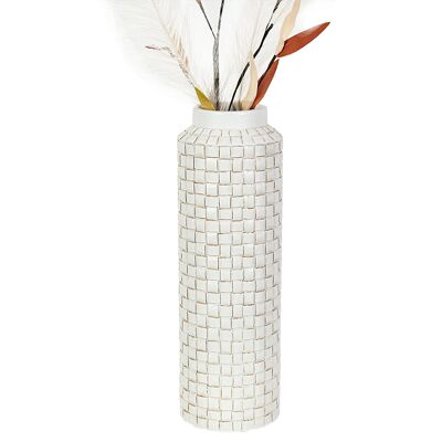 BEIGE RESIN VASE HM12304