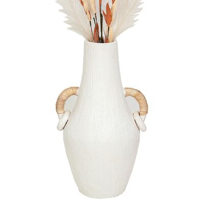 VASO IN TERRACOTTA CON MANICI IN VIMINI HM472320