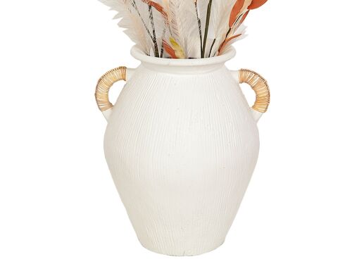 FLORERO TERRACOTA ASAS MIMBRE HM472322