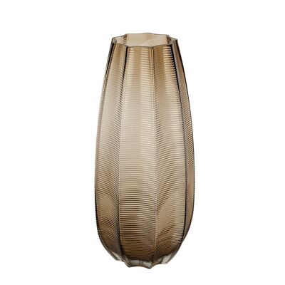 SMOKED GLASS VASE 17X17X34CM HM842336