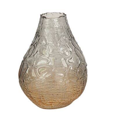 GRAY/AMBER GLASS VASE HM842328