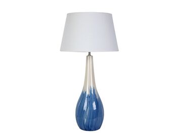 LAMPE CÉRAMIQUE BLEUE AVEC ÉCRAN HM22325