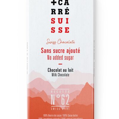 N°62 Chocolat au Lait des Alpes - Sans sucre ajouté