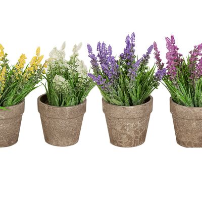 POT WITH FLOWERS ASSORTED COLORS (4 COLORS) HM842347