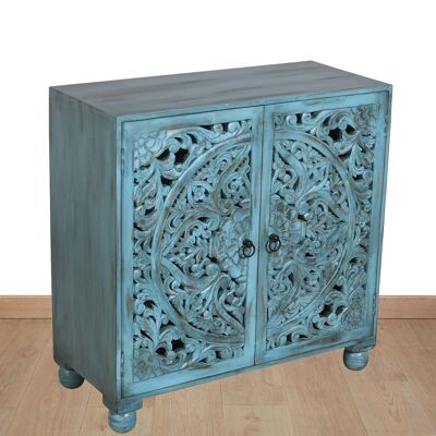 2-türige Möbel aus blauem Holz HM182311