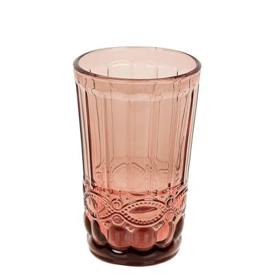 VASO VIDRIO ROSA (320 ML) HM842314