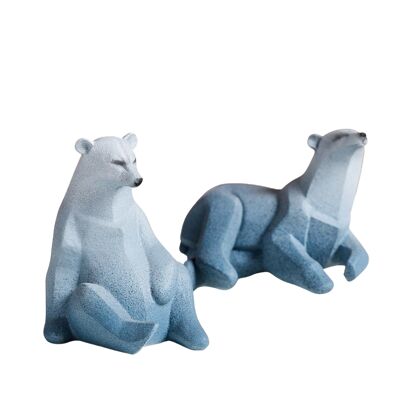 Abstract Polar Bear Resin Statue