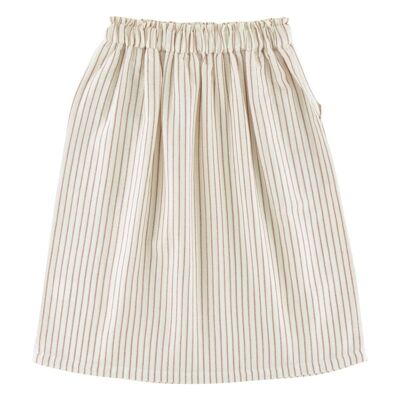 Brown terracotta striped skirt
