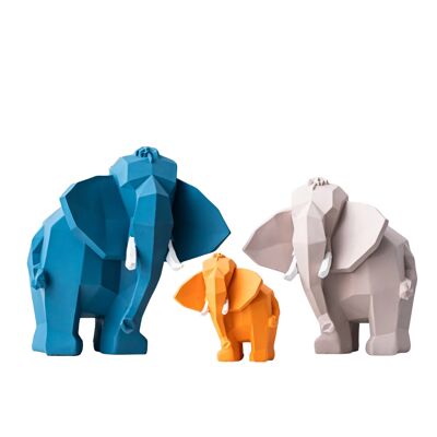 Nordic Geometric Elephant Sculpture