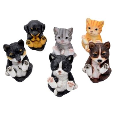 Chiens & Chats Assis 12Cm