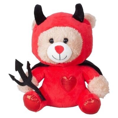 Ours Peluche Avec Costume De Diable 20Cm