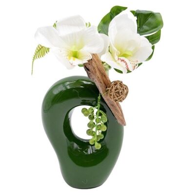 Vase Orchidée Artificielle 30Cm