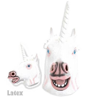 Maske Einhorn Weiss