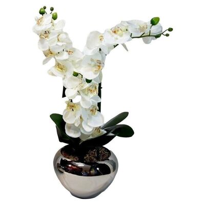 Vase Orchidée Artificielle 2Ass