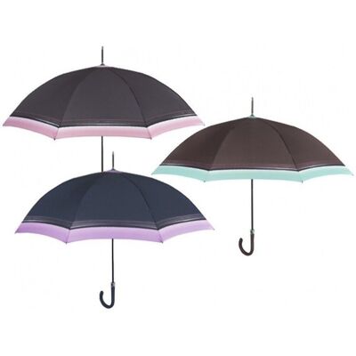 Parapluie Noir Et Bord Color 4 Ass