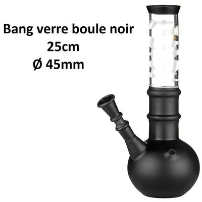 Bang Verre Boule Noir 25Cm, Ø 45Mm ARTICLES FUMEURS