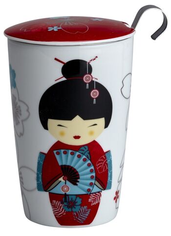 Mug en porcelaine TEAEVE Petite Geisha Rouge 2