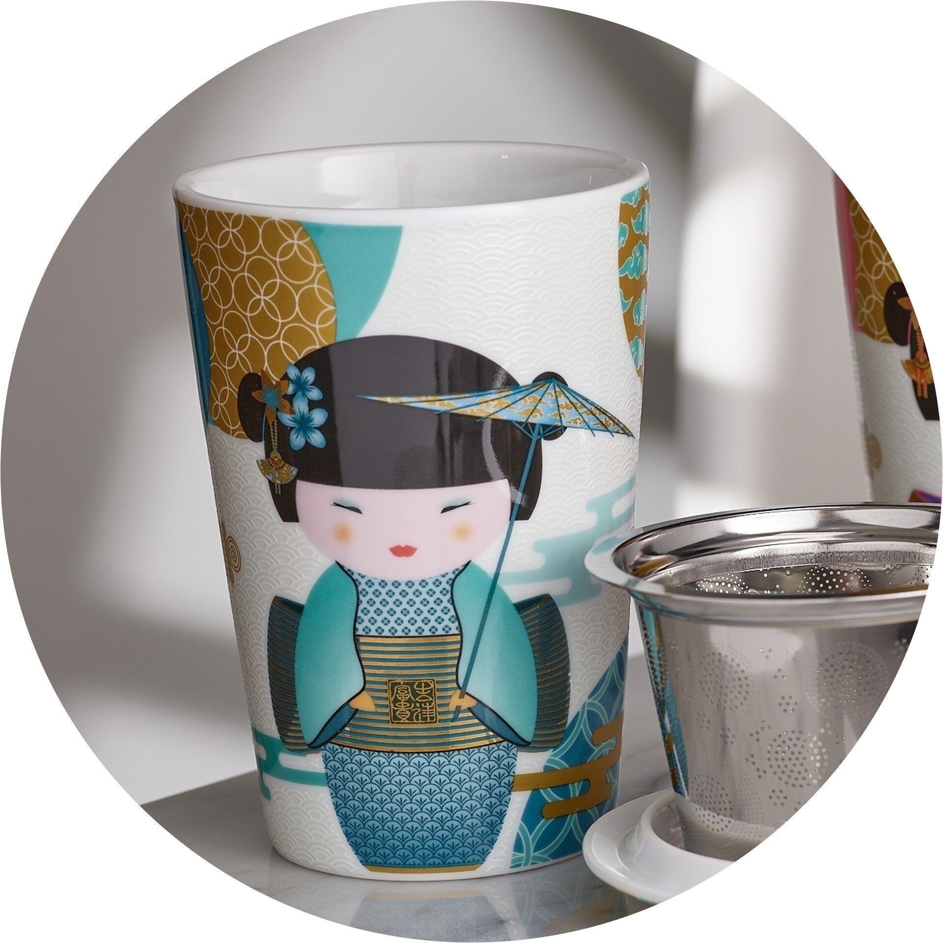 Tazza in porcellana TEAEVE New Little Geisha PETROL