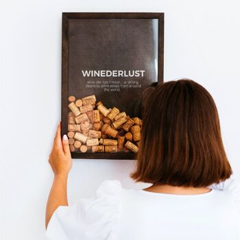 Porte-bouchon de vin, Cadre bouchon de vin, Signe de vin en bois 2