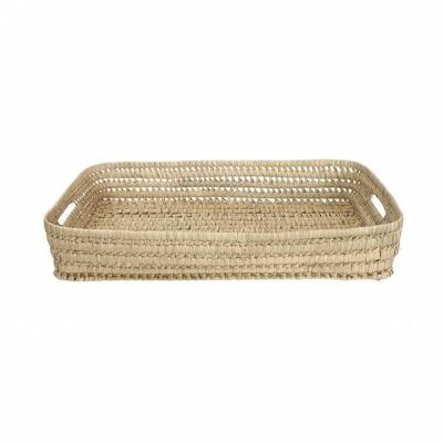 Large tray 60 cm, braided palm