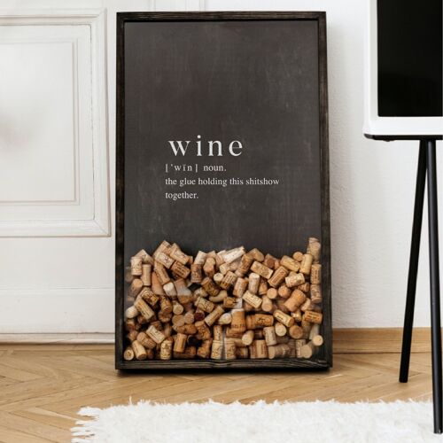 Wine Cork Holder, Wooden Wine Box, Wine Décor 