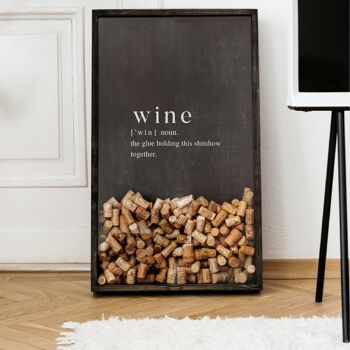 Porte-bouchon de vin, boîte à vin en bois, décor de vin 1