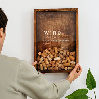 Porte-bouchon de vin, boîte à vin en bois, décor de vin 4