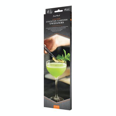 Final Touch Cocktail Garnish Tweezers - Black Chrome