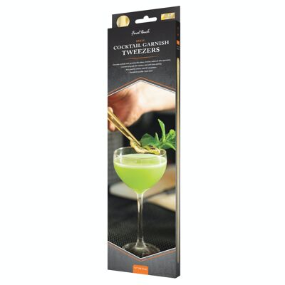 Final Touch Pinzette zum Garnieren von Cocktails – Messing-Finish