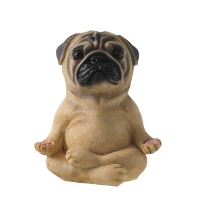 Resin Meditation Pug Statue