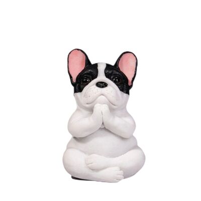 Resin Yoga Pug Statue