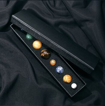 Kit de 8 planètes en pierres précieuses naturelles du système solaire 2